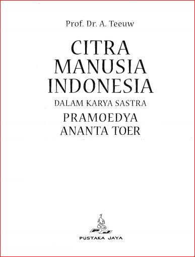 Citra Manusia Indonesia dalam Karya Sastra Pramoedya Ananta Toer